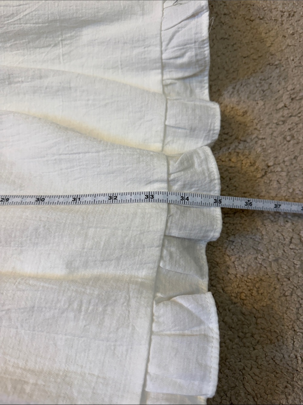 Universal Thread Cotton White Spaghetti Strap Ruffle Shift Dress Size Large - Picture 6 of 10